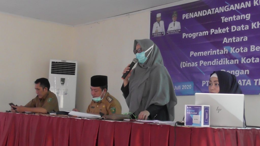Peresmian Penandatanganan kerja Sama Antara XL Axiata dan Pemerintahan Kota Bengkulu(Disdik)