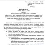 Surat Edaran Walikota Bengkulu Nomor :800/33/B.KPP