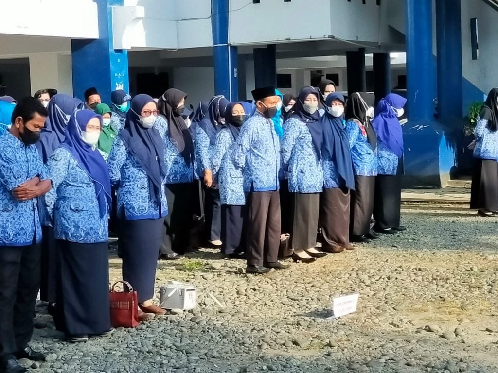 Disdik Gelar Upacara Rutin tanggal 17 (Kopri) Bersama K3S dan MKKS